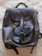 Village Tannery NYC Vintage Brown Backpack Satchel Full Grain Leather LNWOT