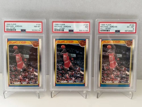 1988 Fleer Michael Jordan #120 All-Star  PSA 8, PSA 7 AND PSA 6 Cards📈📈📈