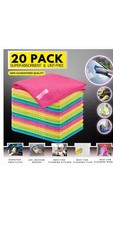 20 pack Microfibre Cleaning Cloth 30x30cm- Kitchen, Cars, Mirrors, Furniture