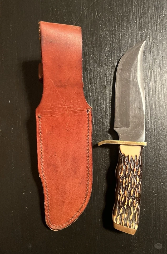 Охотничий нож с фиксированным лезвием Shrade 171UH с кожаными ножнами сделано в США - Изображение 2 из 4