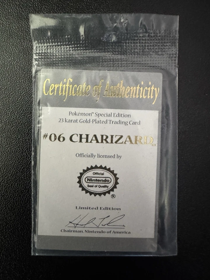 Charizard Pokemon Card Burger King 23K Gold Plated + COA Nintendo WOTC PSA 7 - Image 4 of 4