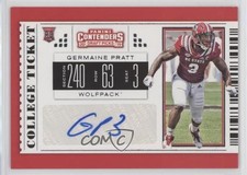 2019 Panini Contenders Draft Picks College Ticket Germaine Pratt #215 Auto 00ws