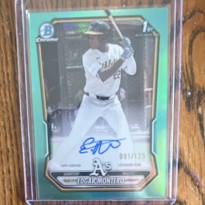 Topps 2026 Bowman Chrome Prospect Autos Edgar Montero CPA-EM Aqua /125 RC