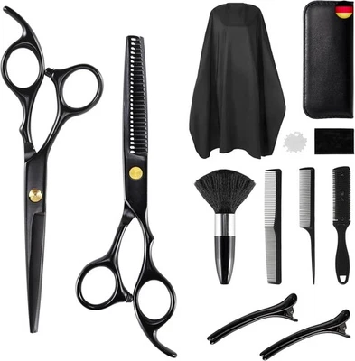 CAREHABI Friseurschere Set, 6.7 Zoll Haarschneideschere, Haarschere Effilierschere Set