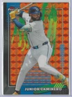 2026 Topps Finest Junior Caminero Orange Geometric Refractor 10/25 Rays #47