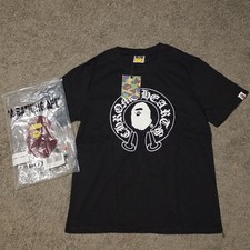 A Bathing Ape Bape X Chrome Hearts Black Baby Milo Graphic Tee Short Sleeve M A Bathing Ape Bape X Chrome Hearts Black Baby Milo Graphic Tee Short Sleeve M