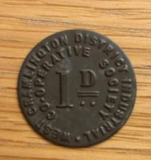 West Cramlington CO OP TOKEN 1D coop Cooperative Collectable