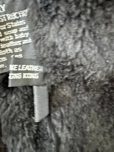 Perry Ellis Sport Men’s Vintage Full Length Genuine Leather and Fur Trench Coat image 9