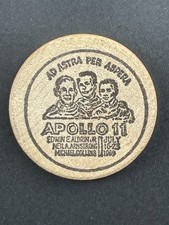 Apollo 11 1969 Wooden Nickel Vintage Token Aldrin Neil Armstrong Collins