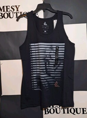 Marc Ecko Mens Sleeveless T-Shirt Los Líderes Wisin Yandel Vintage Blk Sz M