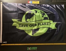 Save Earth Flag FREE USA SHIP Save Our Planet B Go Green Renewable USA Sign 3x5'
