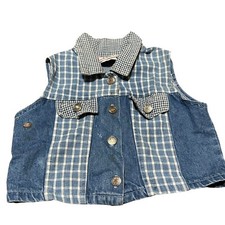 Vintage Swat Kids Denim Jean Vest Girls Size 5