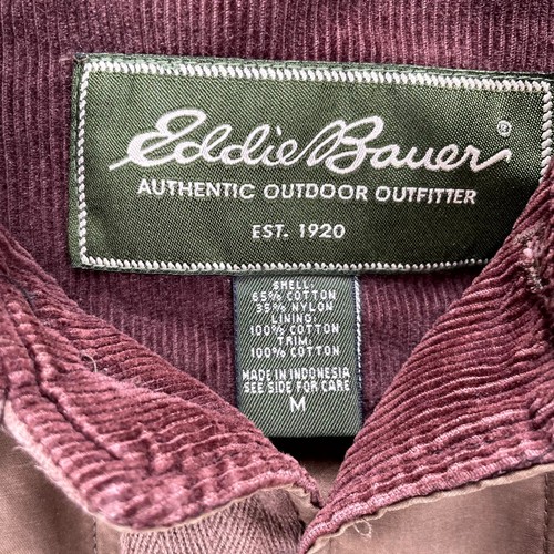Eddie Bauer Jacket Mens Medium Brown Barn Chore Coat Field Hunting Work Cotton - Picture 4 of 9
