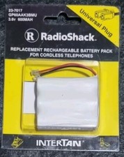 RadioShack 3,6V 600mAh Akku Pack für Schnurlose Telefone Uni Stecker