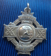 Irish Sterling Silver Fob Medal - Running / Athletics h/m 1960 Dublin - Kildare