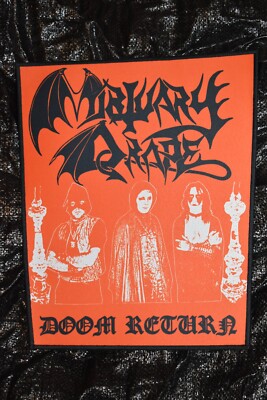 Mortuary Drape Backpatch Black Death Metal Sarcofago Beherit Destruction