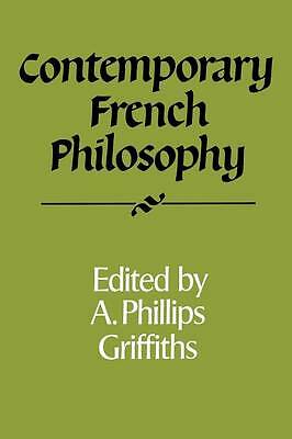 Contemporary French Philosophy Griffiths Paperback Cambridge University Press