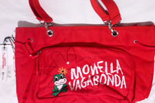 MONELLA VAGABONDA BORSA SHOPPER TRENDY NEW ROSSA CM40X28X14 DOPPIO MANICO TASCHE