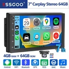 4G+64G CarPlay Car Stereo Double 2 Din 7" Touch Screen Android 13 Radio GPS +CAM