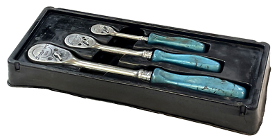 Snap-on Tools 3-Piece Blue Hard Handle Ratchet Set TML836 & F836