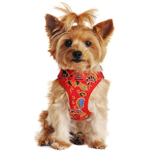 Wrap & Snap Dog Harness - Tahiti Red Doggie Design XS S M L - Picture 11 of 12