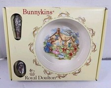 Vtg Royal Doulton Bunnykins 2 Piece Bowl  Spoon Nursery Feeding Set 1988 NIB
