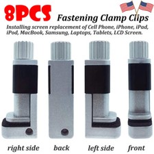 8Packs Adjustable LCD Screen Phone Fastening Clamps Fixture Clip Repair Tools