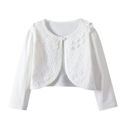 Toddler Kids Baby Little Girls Lace Princess Bolero Cardigan Shrug Tops Clothes - Picture 4 of 15