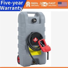 Fuel Caddy 15 Gallon Fuel Transfer Tanks With 10ft Portable Gas Storage Tank US