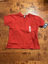 Cherokee Authentic Workwear Scrub Top Shirt Size Medium Red New w/ Tags Unisex