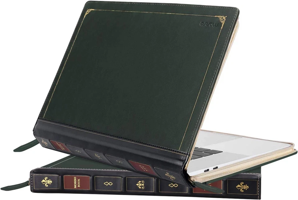 Funda de cuero PU para portátil para MacBook Air Pro 13 14 15 16 pulgadas cubierta vintage Foto 2 de 4