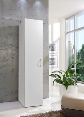 Easyroom Single 1 Door Wardrobe Cupboard With 6 Shelves White