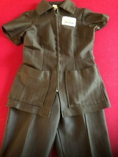 1968, McDonald's, Ladies Employee Brown Uniform Top  Pants Scarce / Vintage 