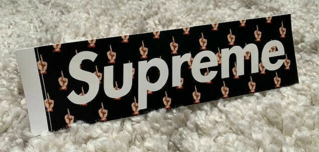 SUPREME FW16 UNDERCOVER MIDDLE FINGER BOX LOGO STICKER VINYL
