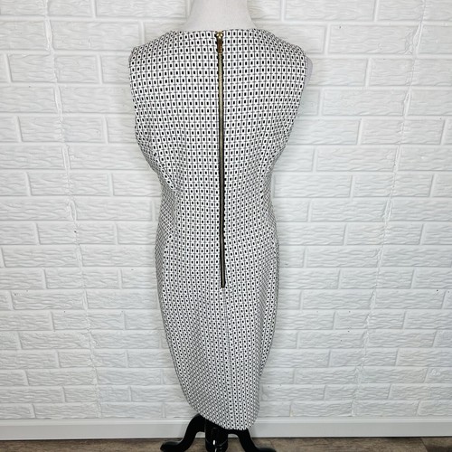 CALVIN KLEIN Sleeveless Jacquard Sheath Dress Size 12 - Picture 5 of 11