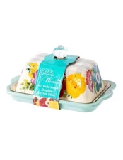The Pioneer Woman Sweet Romance Blossoms Double Butter Dish Floral. New