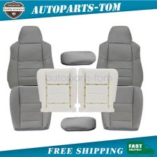 For 2002-2005 Ford Excursion XLT Front Leather Seat Cover Gray / Foam Cushion US