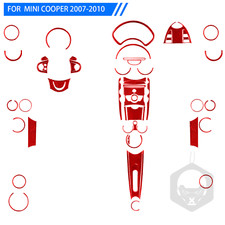 52x For Mini Cooper R55 R56 R57 2007-10 Red Carbon Fiber Full Kits Interior Trim 52x For Mini Cooper R55 R56 R57 2007-10 Red Carbon Fiber Full Kits Interior Trim