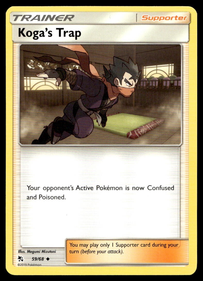 Koga's Trap 59/68 Pokemon Card Hidden Fates Uncommon Trainer Near Mint Z11