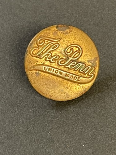 " The Penn" Union Made Antique Wobble Shank Overall BUTTON - Picture 5 of 6