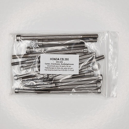 Kit visserie inox haut de gamme carter pour Honda CL200 Scrambler