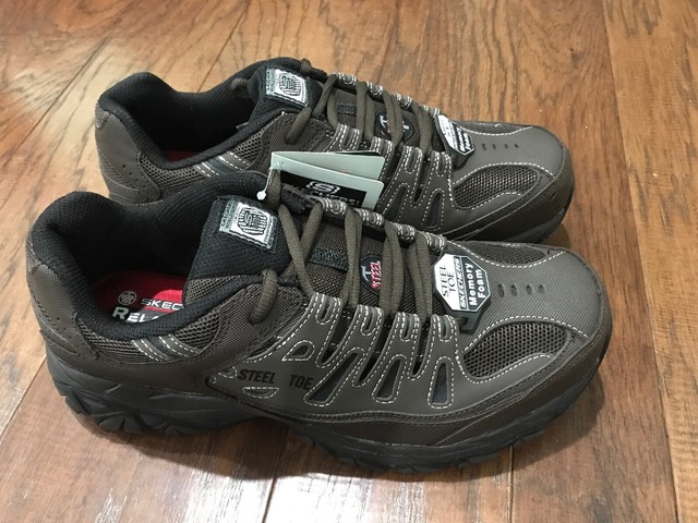 skechers memory foam steel toe work shoes