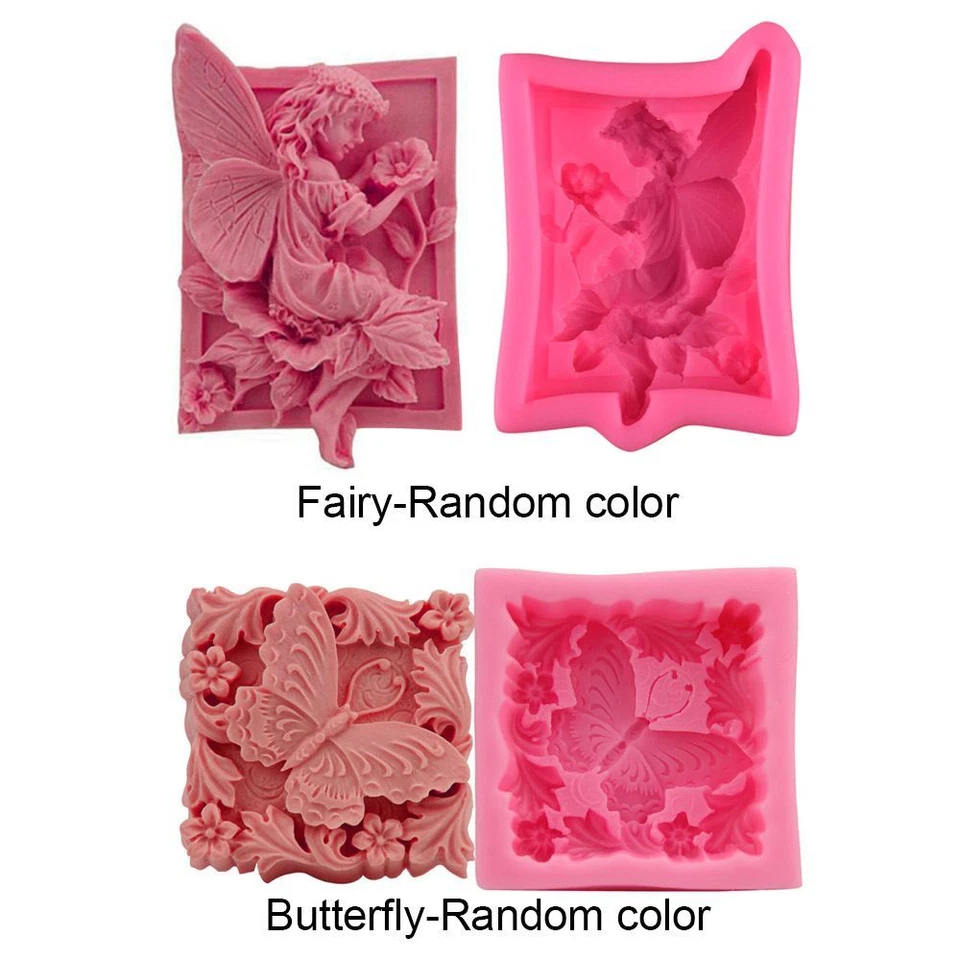 Butterfly Fairy Pudding Candy Mold Silicone Soap Mold Soaps Supplies Cake Mould - Image 2 of 4