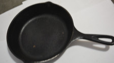 Vintage 8" Lodge Cast Iron Skillet Frying Pan With Pour Spouts Made in the USA