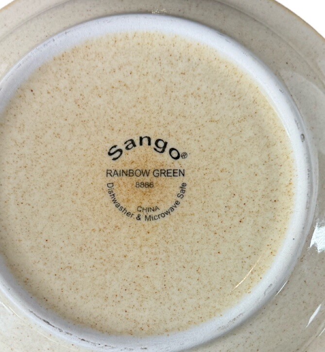 Sango “Rainbow Green” 8887 Stoneware 8