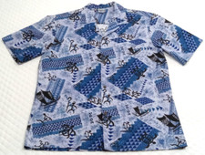 VTG Royal Creations Men's Large Shirt Tribal Hawaiian AOP Made In USA Multicolor