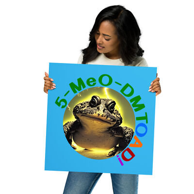 ''5-MeO-DMToad'' Poster Bufo Alvarius Incilius Toad DMT Psychedelic Shamanic