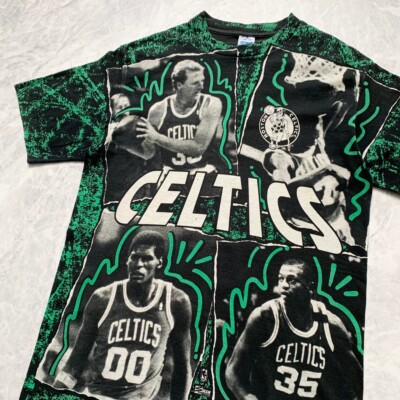  ボストンセルティックス NBA 90s 2XL レア VTG 90s NBA BOSTON CELTICS BIRD AOP SALEM SPORTSWEAR T-SHIRT SIZE