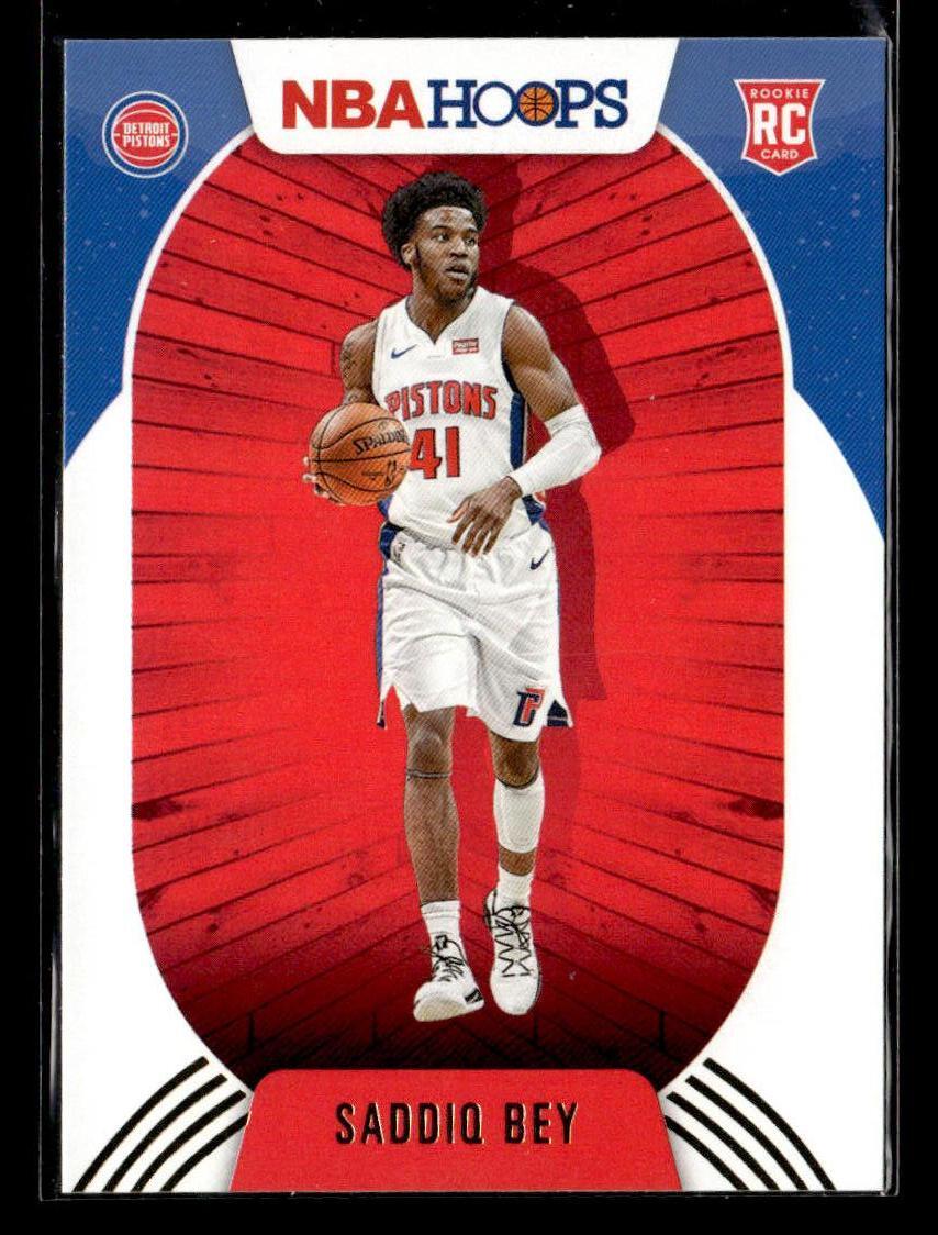 2020-21 Hoops #237 Saddiq Bey Rookie Card Detroit Pistons