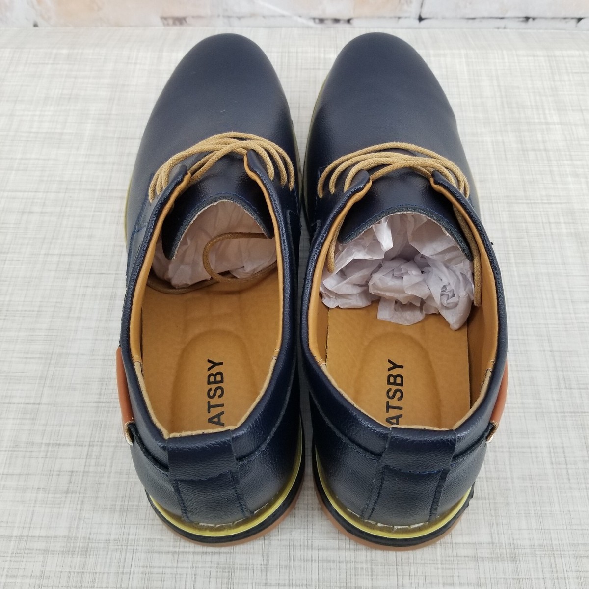Gatsby Piqure All-Day Comfort Leather Dress Shoe - Men’s 11.5 Piqure Leather Dress Shoes by Gatsby Blue Leather Derby  main image 4